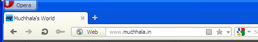 Opera with address field drop down arrow